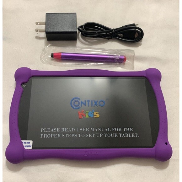 Contixo kids 7” Learning Android Tablet (purple) - Picture 2 of 6